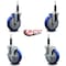 Service Caster 5'' Blue Poly Wheel Swivel 3/4'' Expanding Stem Caster Set 2 Brakes, 4PK SCC-EX20S514-PPUB-BLUE-2-TLB-2-34 - alternate 2